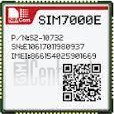 Skontrolujte IMEI SIMCOM SIM7000E na imei.info