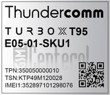 ตรวจสอบ IMEI THUNDERCOMM T95G-EA บน imei.info