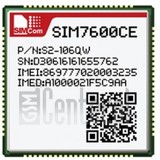 Verificação do IMEI SIMCOM SIM7600CE em imei.info
