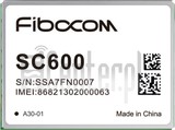 Vérification de l'IMEI FIBOCOM SC600 sur imei.info