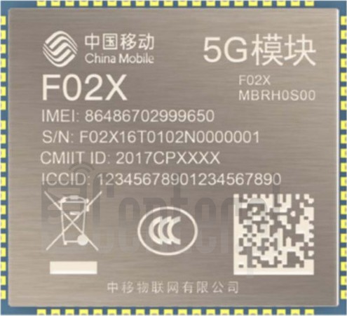 Vérification de l'IMEI CHINA MOBILE F02X sur imei.info