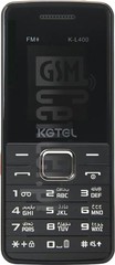 Verificação do IMEI KGTEL K-L400 em imei.info