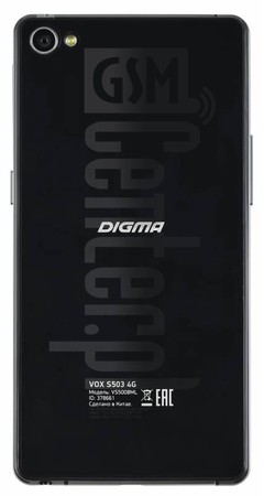 Verificação do IMEI DIGMA Vox S503 4G em imei.info