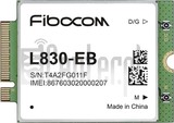 Verificación del IMEI  FIBOCOM L830-EB en imei.info