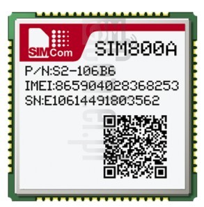 Verificación del IMEI  SIMCOM SIM800A en imei.info