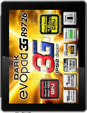 Skontrolujte IMEI DARK EvoPad 3G R9726 na imei.info