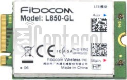 Vérification de l'IMEI FIBOCOM L850-GL sur imei.info
