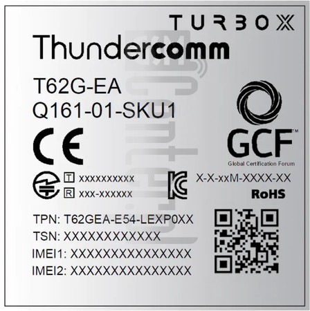 Verificação do IMEI THUNDERCOMM Turbox T62G EA em imei.info