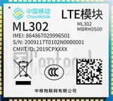 Vérification de l'IMEI CHINA MOBILE ML302 sur imei.info