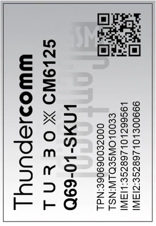 Verificação do IMEI THUNDERCOMM Turbox CM6125 em imei.info