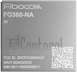 Vérification de l'IMEI FIBOCOM FG360-NA-03 sur imei.info
