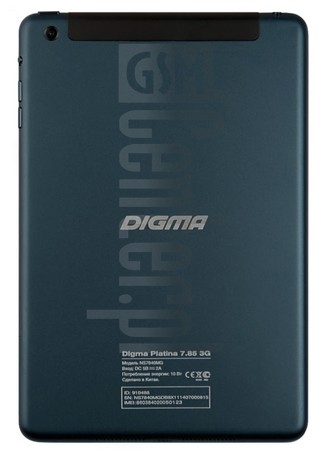 Vérification de l'IMEI DIGMA Platina 7.85 3G sur imei.info