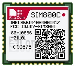 imei.info에 대한 IMEI 확인 SIMCOM SIM800C