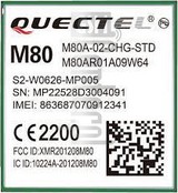 Verificación del IMEI  QUECTEL M80 en imei.info