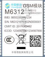 在imei.info上的IMEI Check CHINA MOBILE M6312