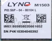 Skontrolujte IMEI LYNQ M1503 na imei.info
