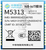 Skontrolujte IMEI CHINA MOBILE M5313 na imei.info