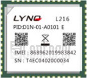 Pemeriksaan IMEI LYNQ L216 di imei.info