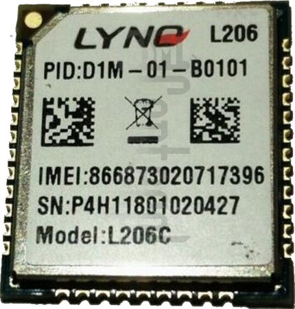 Verificação do IMEI LYNQ L206 em imei.info