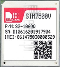 Проверка IMEI SIMCOM SIM7500V на imei.info