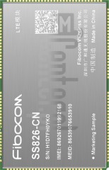 Pemeriksaan IMEI FIBOCOM SS826-CN di imei.info
