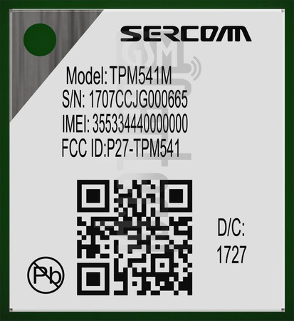 Kontrola IMEI SERCOMM TPM541S na imei.info