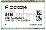 Pemeriksaan IMEI FIBOCOM G610 di imei.info