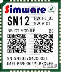 Pemeriksaan IMEI SIMWARE SN12 di imei.info