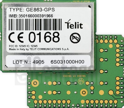ตรวจสอบ IMEI TELIT GE863-GPS บน imei.info
