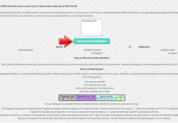 Serial to imei converter Serial to imei converter