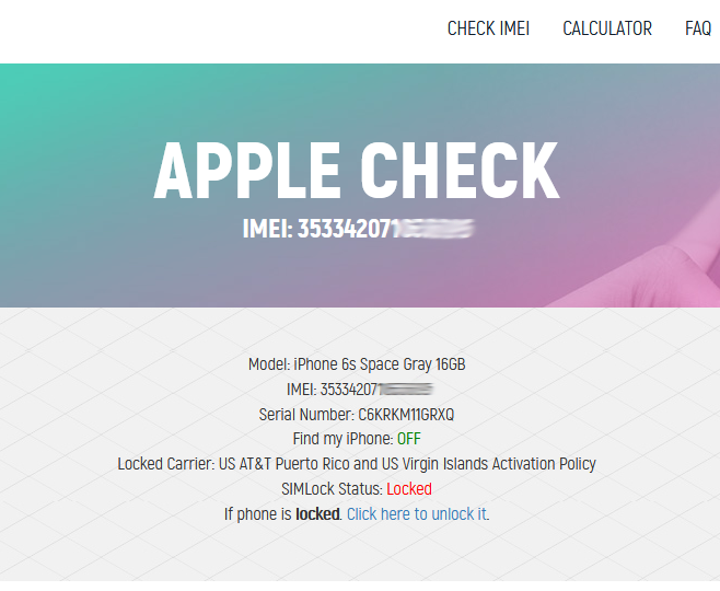 IMEI Check / Unlock iPhone on X: 