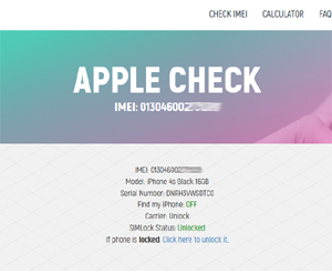 Hasil sampel iPhone tidak terkunci