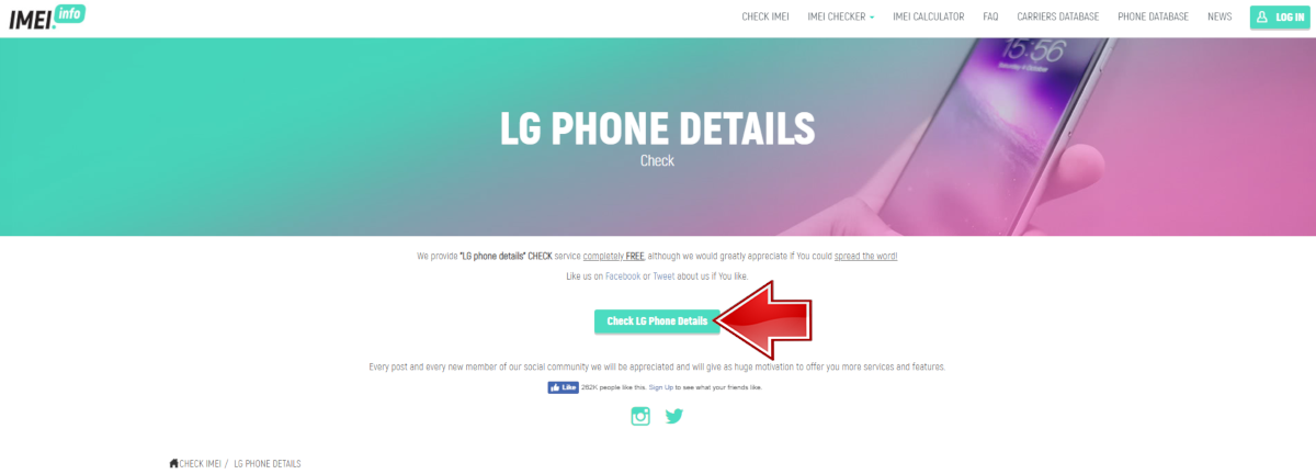 Check LG Phone Details