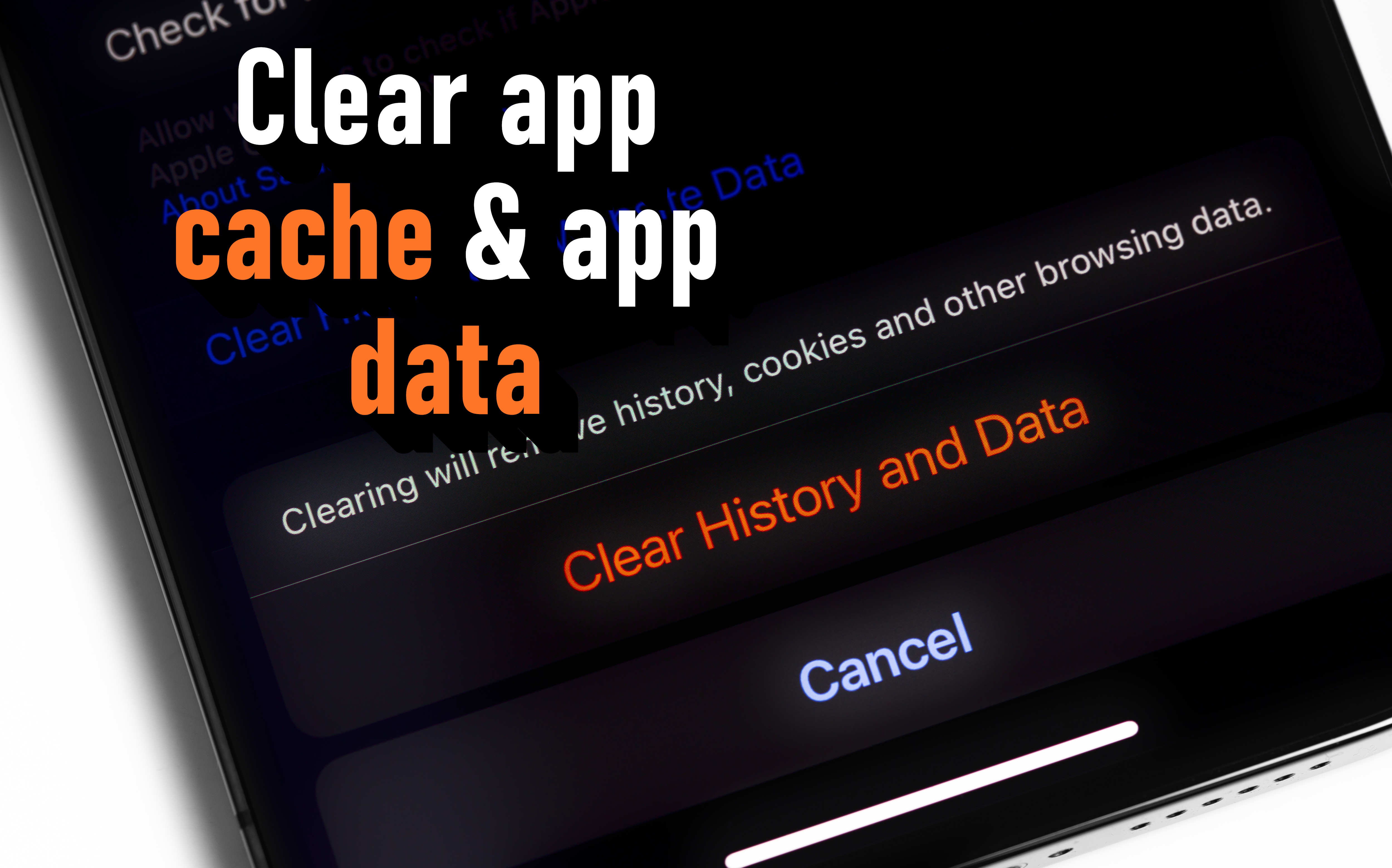 Clear app data
